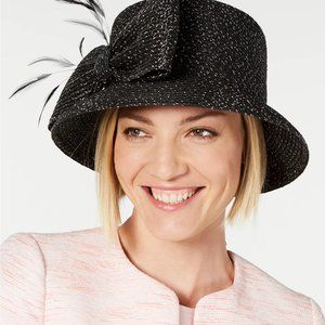 August Hats Metallic Bow Cloche,